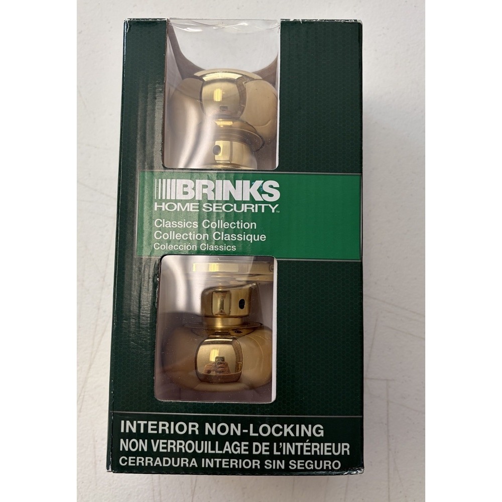 Brinks Interior Polished Brass Non Locking Classics Collection Door Knob New